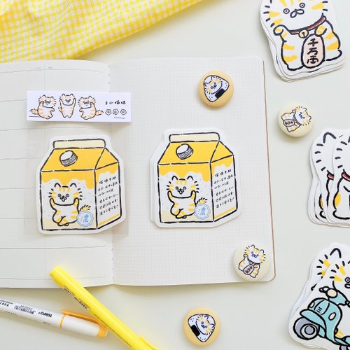 Waterproof stickers/3 small cats single large stickers - cats honey - Shop  3-little-cat Stickers - Pinkoi