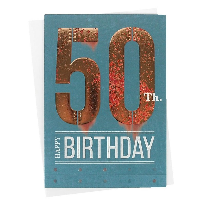 Wish you a wonderful 50 years old [ABACUS Rusty Card-Birthday Wishes] - การ์ด/โปสการ์ด - กระดาษ หลากหลายสี