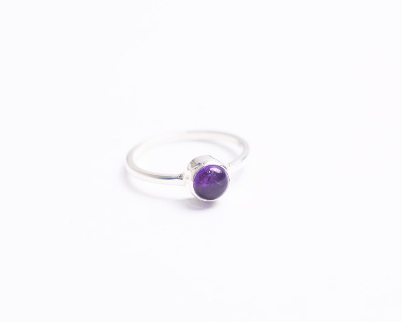 Amethyst Silver Ring Silver925 Amethyst - แหวนทั่วไป - เงินแท้ สีม่วง