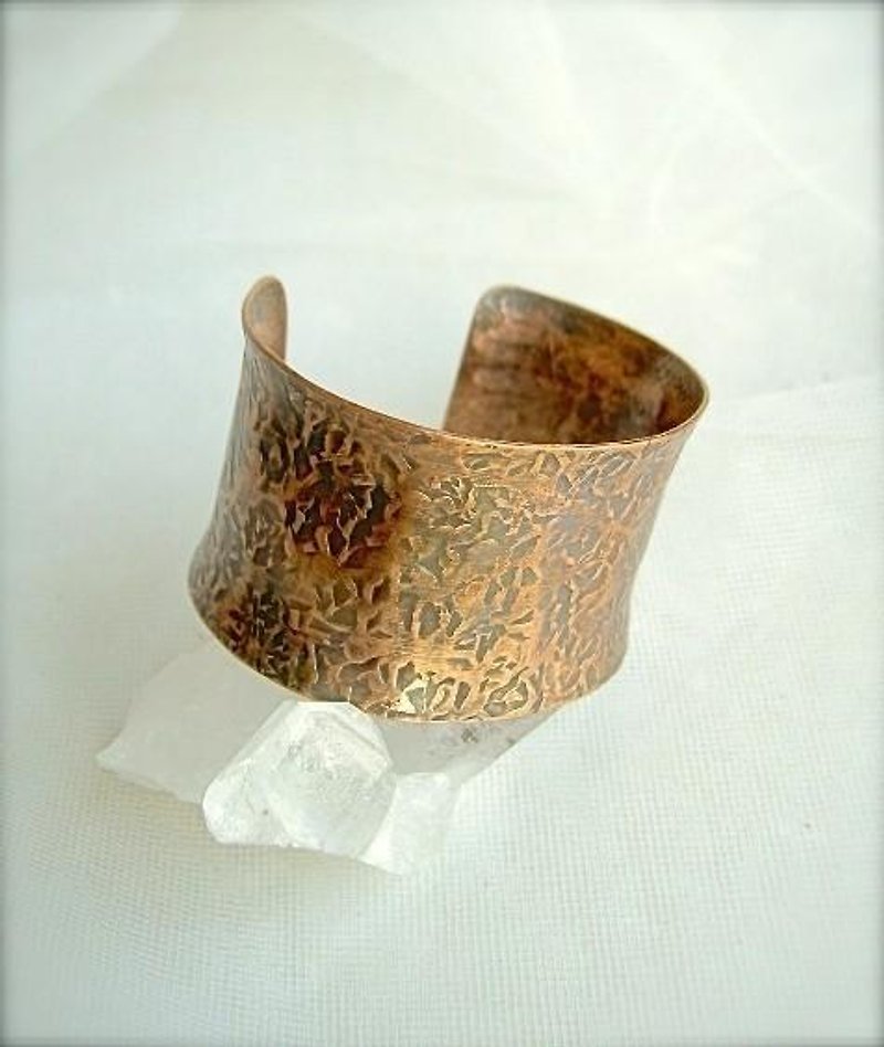 Antique bangle copper / 4cm width - Bracelets - Other Metals Brown