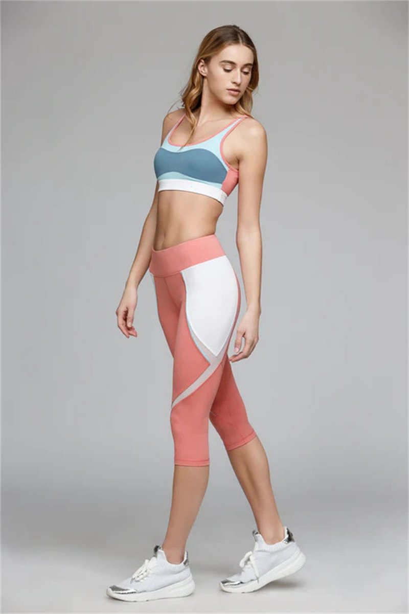 Moret Cropped Leggings - 女運動褲/機能褲 - 其他材質 粉紅色