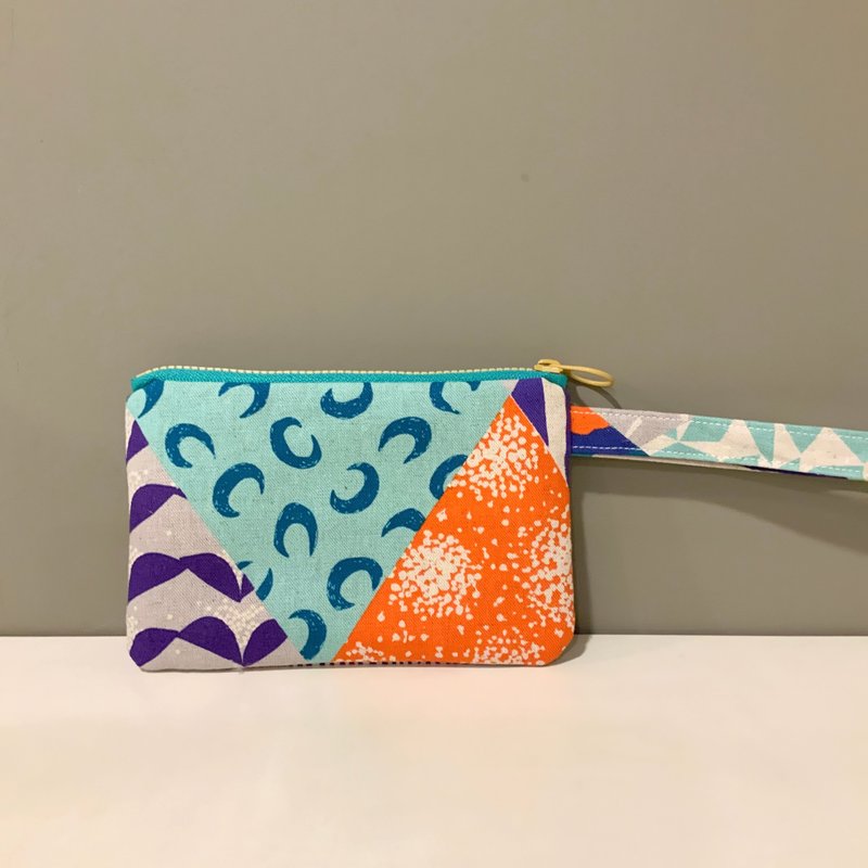 古家悅子布款—拉鏈15公分—鋪棉錢包/零錢包/化妝包/收納包 - 零錢包/小錢包 - 棉．麻 