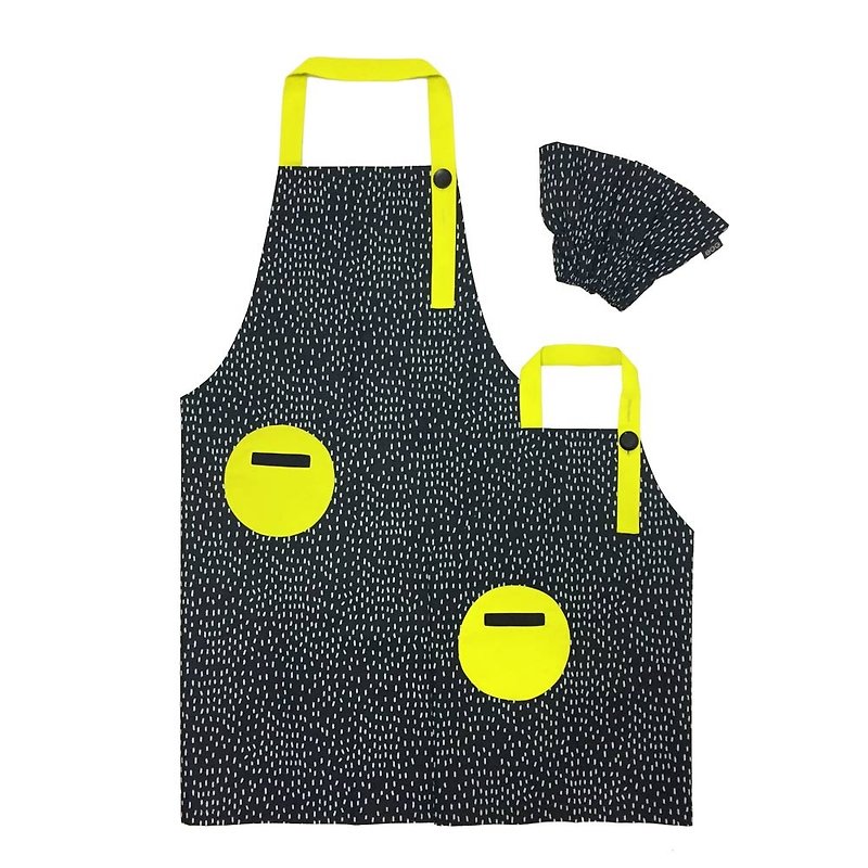 OGG geometric fun color matching parent-child work apron - ผ้ากันเปื้อน - เส้นใยสังเคราะห์ สีเหลือง