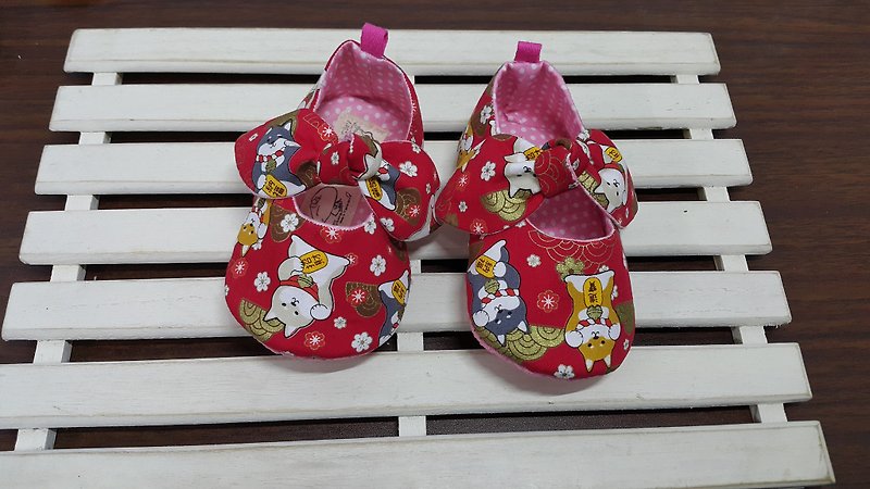 Lucky Shiba girl baby toddler shoes - รองเท้าเด็ก - ผ้าฝ้าย/ผ้าลินิน หลากหลายสี