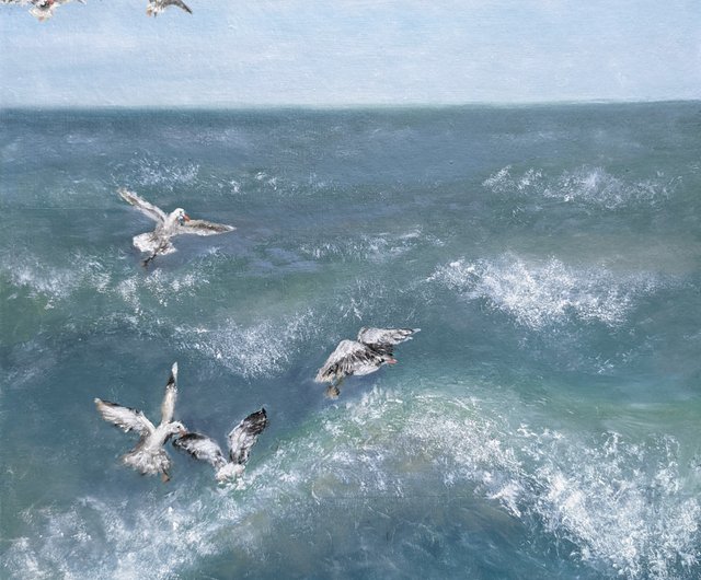油絵, \"カモミールとデート\" 油絵, 