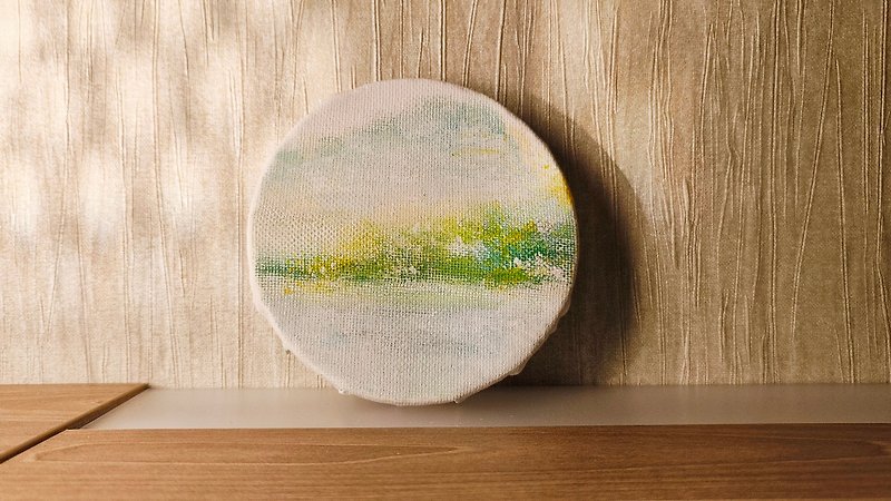 Landscape painting/healing painting/hanging painting/ Acrylic watercolor/home decoration painting - Posters - Cotton & Hemp White