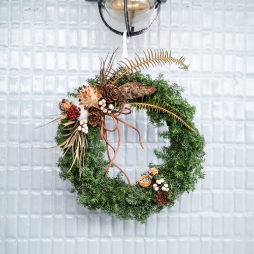 ⌘ クリスマスリース ⌘ 森のクリスマスリース 森の中を歩く - クリスマスリース - ショップ growwildflorist