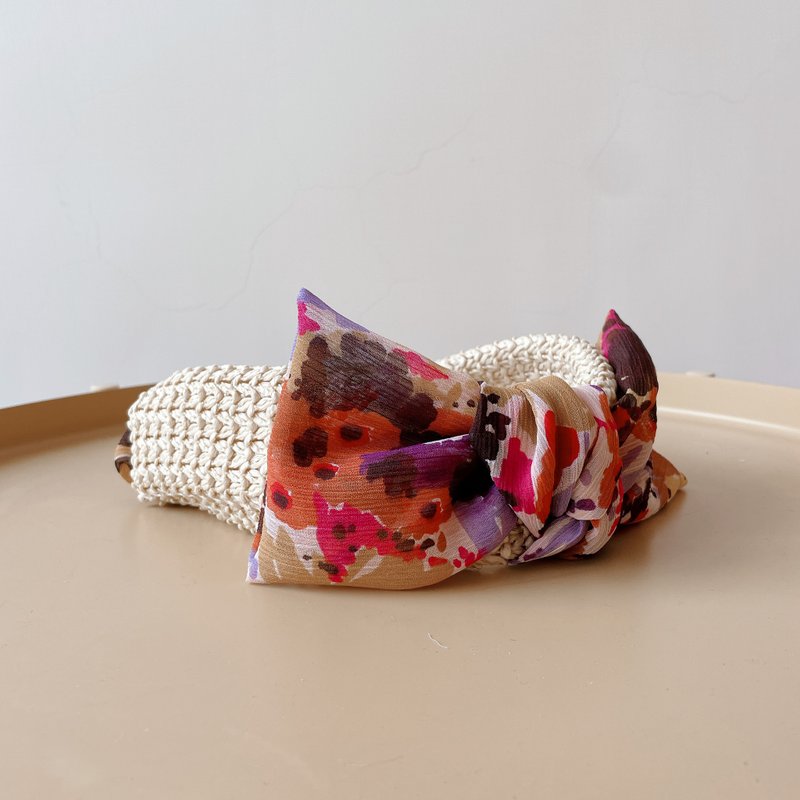 水彩画のクラスはとても迷惑です、竹と籐のヘアバンドアルミワイヤー - ヘアバンド．カチューシャ - ポリエステル 多色