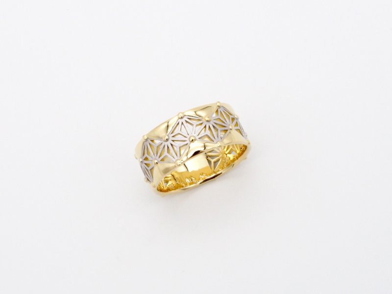 K18 Gold Asanoha Ring (Medium) - แหวนทั่วไป - เครื่องประดับ สีทอง