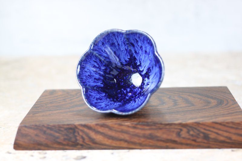 【母親節禮物】湛海 天目釉 花瓣茶杯 茶碗 鶯歌名家葉敏祥作品 - 茶壺/茶杯/茶具 - 瓷 