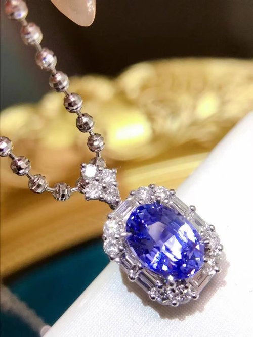 臺北奧斯珠寶｜客製莫桑石、莫桑鑽、GIA鑽石、彩色寶石 無燒藍寶石吊墜藍寶石2.56ct