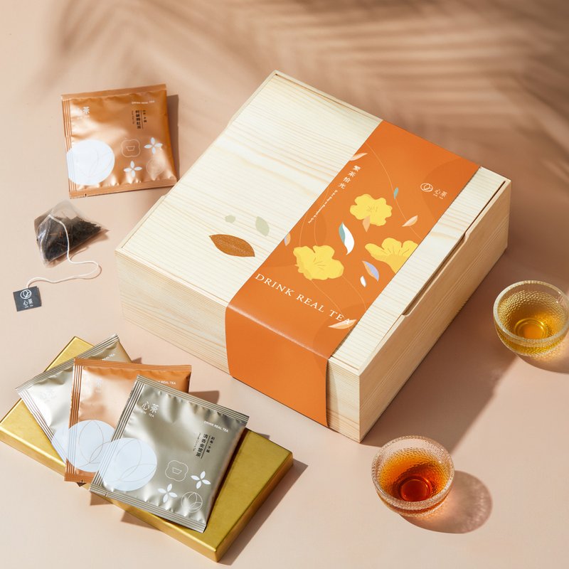 Popular gift box | 12 pure tea bags Assam black tea & fragrant Jinxuan tea - Handmade Cookies - Other Materials 