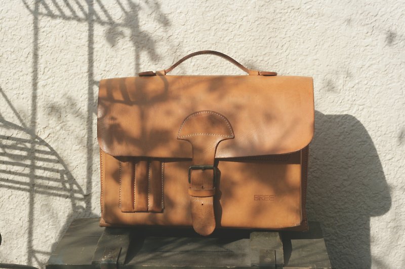 Leather bag _B046 - กระเป๋าถือ - หนังแท้ สีนำ้ตาล