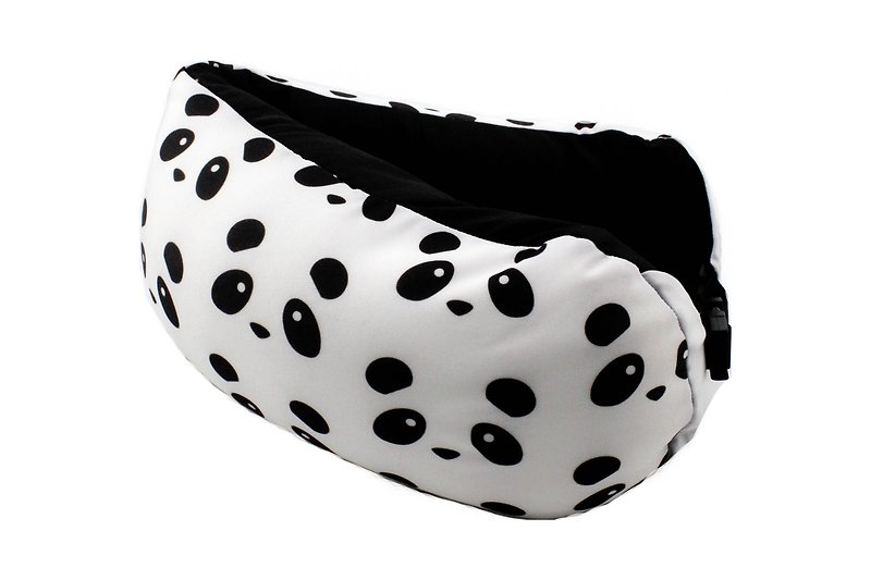 Voyager à La Mode Tube Cushion - Panda - Pillows & Cushions - Polyester White