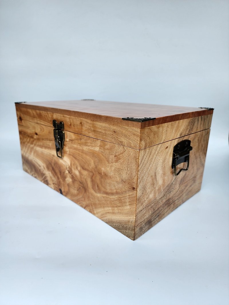 【Woodfun玩木趣】 暗層抽屜閃花百寶盒/百寶箱/飾品盒/收納盒 - 收納箱/收納用品 - 木頭 