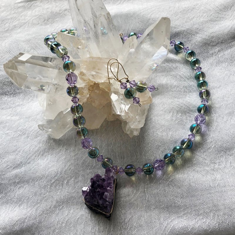 ネックレス　オーロラの輝き〈Aurora Borealis〉★ヒーリングシリーズ - 項鍊 - 其他金屬 