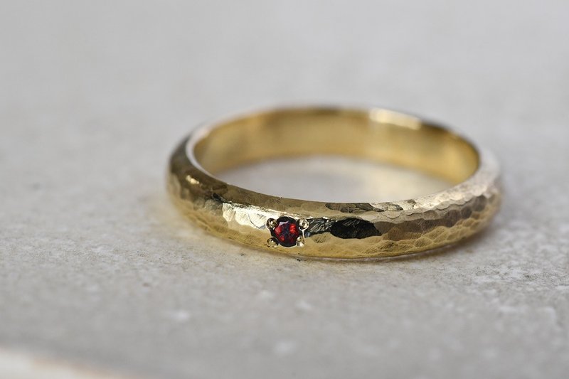 Antique and Light Garnet - General Rings - Other Metals Red