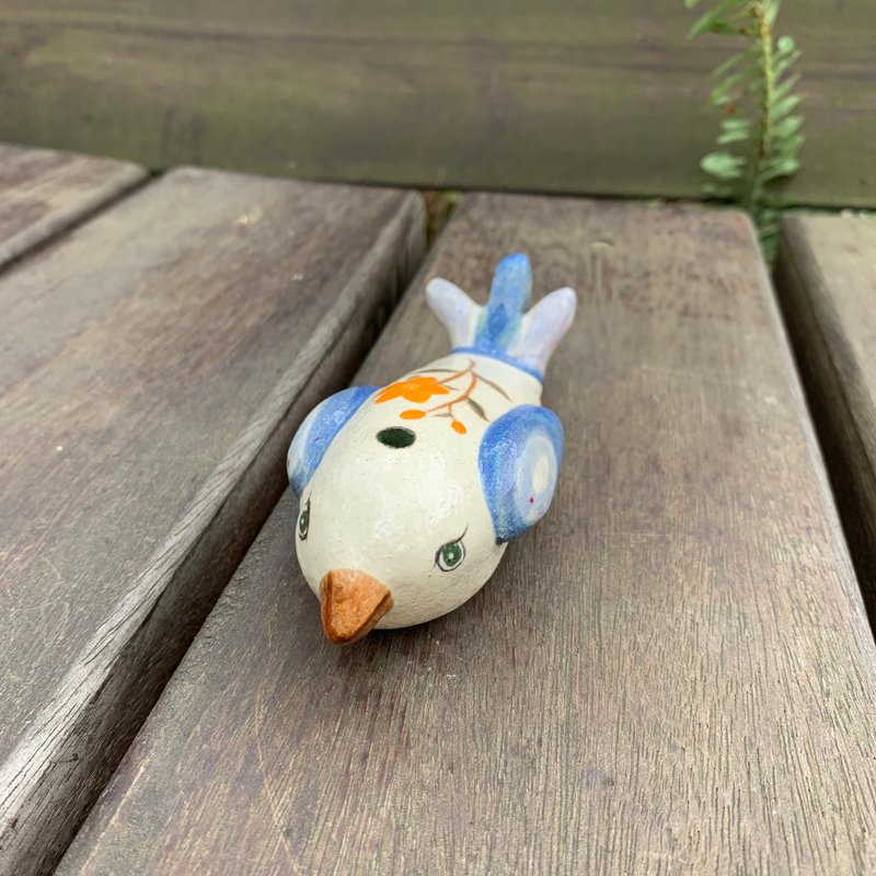 A Lu - 鳥兒小花器/擺飾/手做手繪 僅此一件 - 擺飾/家飾品 - 陶 多色