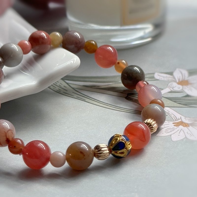 AZ-Colorful Yanyuan Agate Bead Bracelet - Bracelets - Gemstone 