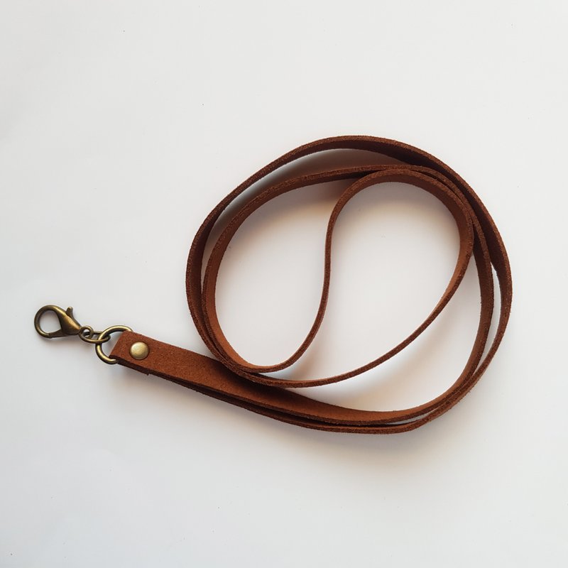 Detachable document cover lanyard Korean velvet rope lanyard velvet rope - ID & Badge Holders - Other Materials Brown