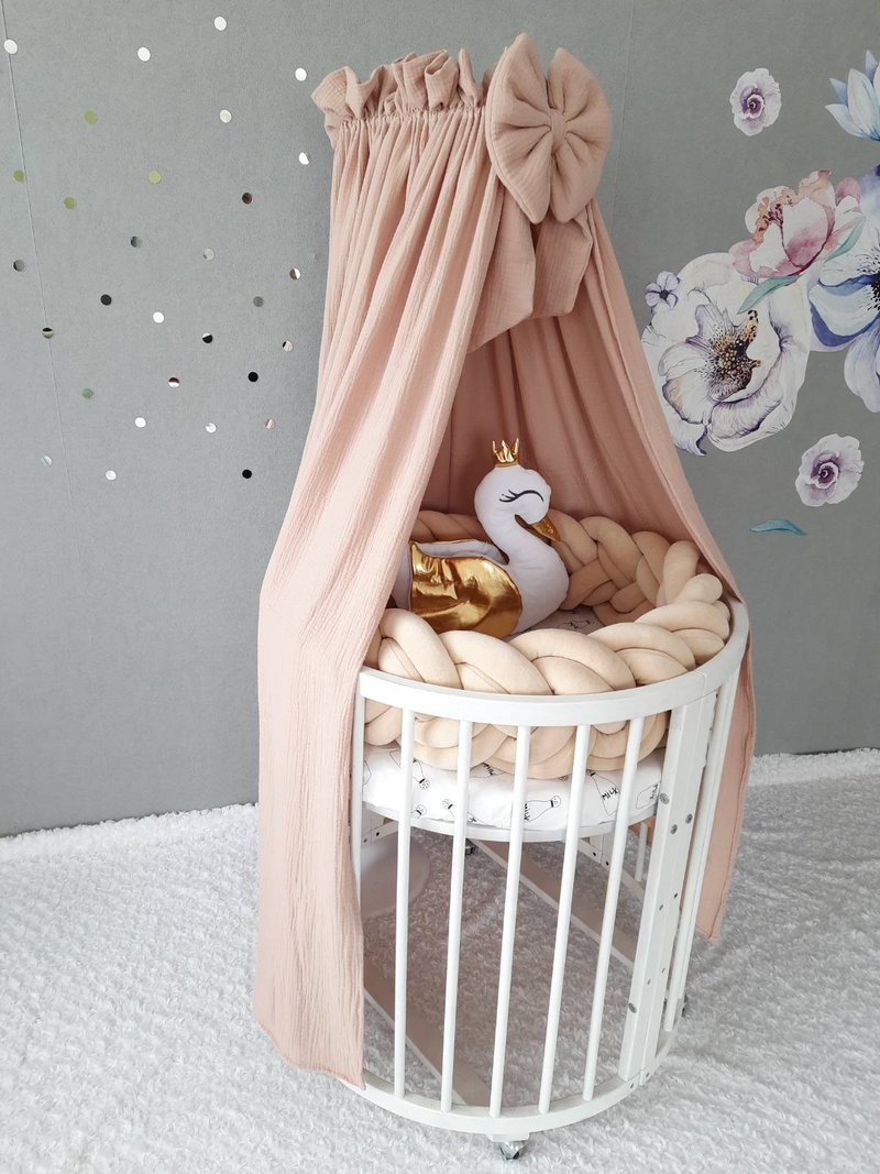 Canopy for nursery / Kids hanging tent for bedroom / Princess playhouse / Muslin - 兒童家具 - 其他材質 多色