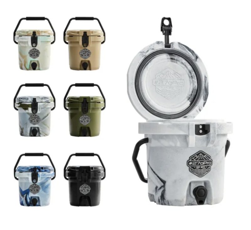#270Pro - 現貨 戶外露營風格保冰桶 EASY-GRIP 2.5GAL 露營必備 - 露營用品 - 塑膠 黑色