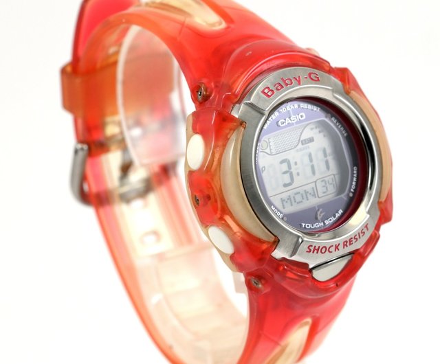 新品　CASIO G-SHOCK Baby-G レッド　ソーラー式 CASIO G-SHOCK baby-G タイドグラフ ムーンデータ機能 多機能
