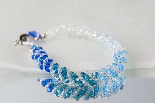 Swarovski 青系クリスタル ブレスレット 1241003001113_1.jpg