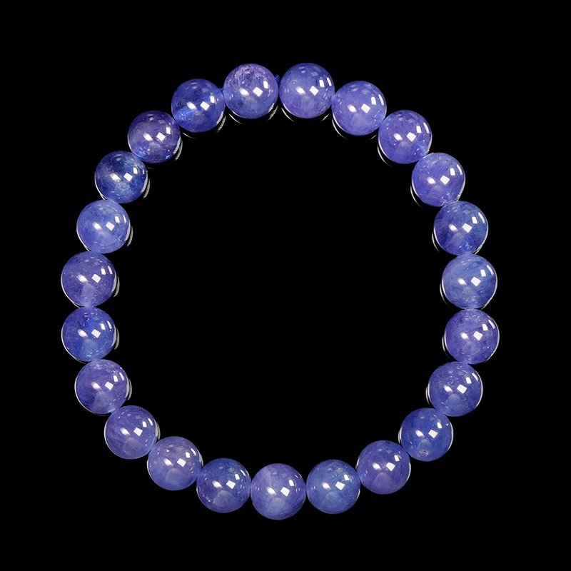 【正佳珠寶】坦桑石 頂級濃彩 微透紫羅蘭丹泉石 7.8-8.3mm - 手鍊/手環 - 半寶石 多色