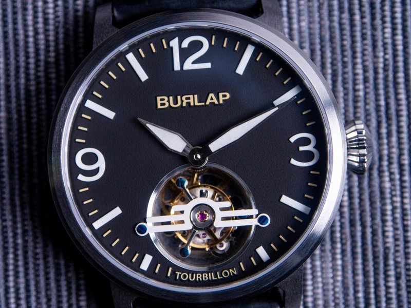 Burlap Watches 香港品牌 Propeller陀飛輪 黑色配色 - 男錶/中性錶 - 不鏽鋼 黑色
