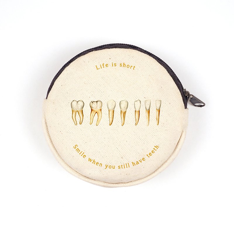 Dental customized canvas zipper coin purse human organ dentist birthday gift - Coin Purses - Cotton & Hemp 
