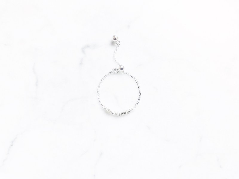 ::Light light chain ring:: Broken silver cutting zero sense sterling silver adjustable chain ring - แหวนทั่วไป - เครื่องเพชรพลอย 