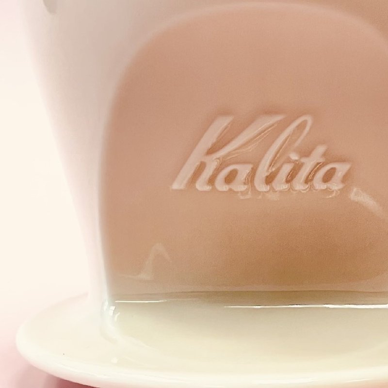 【Japan】Kalita x Hasami 102 Series Hasami-yaki Ceramic Strainer (Coral Powder) - Coffee Pots & Accessories - Pottery Pink