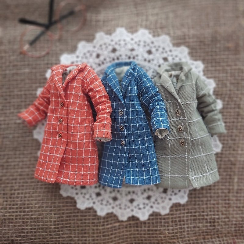 Coat for Blythe Doll. Overcoat / Petticoatfor Blythe Takara doll - Kids' Toys - Cotton & Hemp Orange