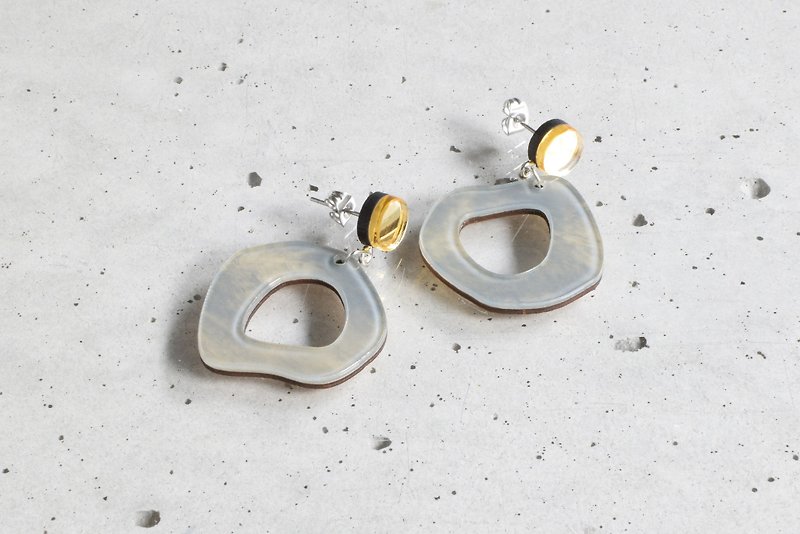 koishi Hall Earrings / Gray - Earrings & Clip-ons - Acrylic Gray