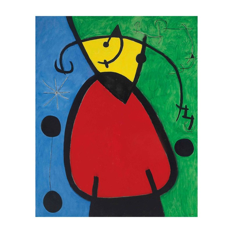 [Art Hanging Painting] Joan Miro Miro--Women and Birds at Night - โปสเตอร์ - กระดาษ 