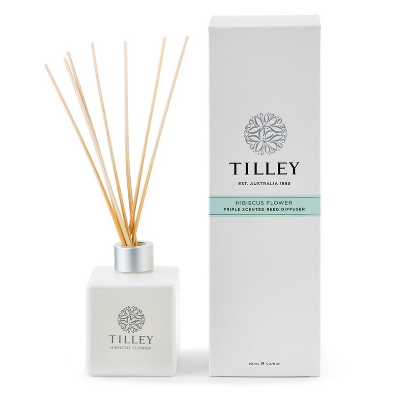 Australian Tilley Royal Classic Diffuser - Hibiscus Hibiscus 150ml - Fragrances - Glass White