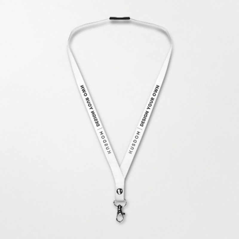 [Customized gift] Nylon neck rope │ Lanyard/tag accessories/document cover accessories/work - Lanyards & Straps - Nylon White