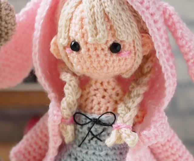 ウサギの人形 ピンクのドレス ピンクのウサギ ぬいぐるみ人形 アトランタ社 メイドイン台湾