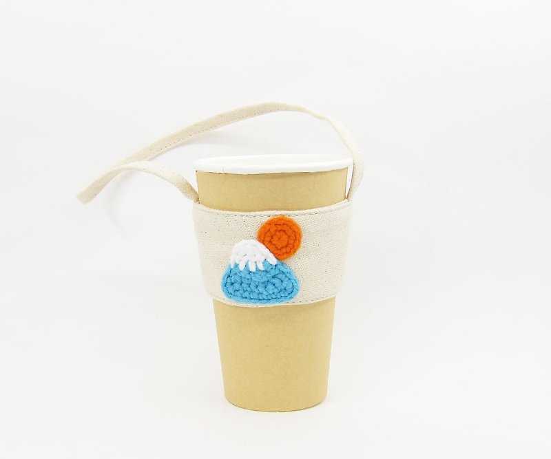 Mount Fuji / Environmental Protection Cup Bag / Beverage Bag / Cup Set - ถุงใส่กระติกนำ้ - ไฟเบอร์อื่นๆ สีน้ำเงิน