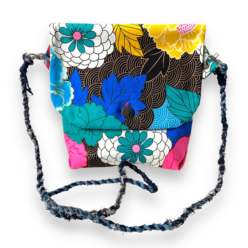 Small Crossbody Bag - Messenger Bags & Sling Bags - Cotton & Hemp Multicolor