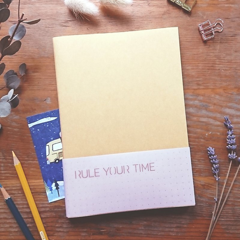 Di Meng Qi Rule Your Time Page Number Notebook - Turmeric - Notebooks & Journals - Paper Yellow