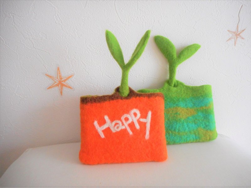 Case where Happy can grow - อื่นๆ - ขนแกะ สีส้ม