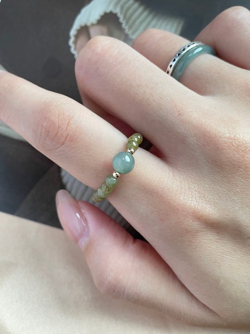 璞翠 PU CUI JEWELRY 藍水秋香蜜天然A貨瓜地馬拉翡翠戒指