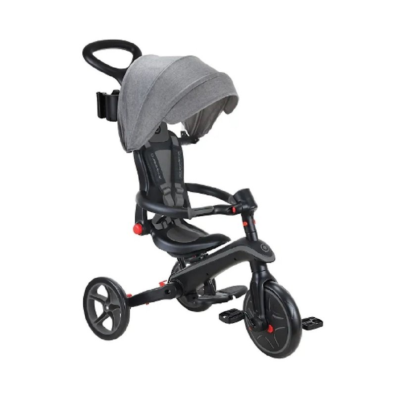 GLOBBER 4-in-1 Trike multifunctional 3-wheel stroller folding version - French gentleman black - Strollers - Other Materials Black