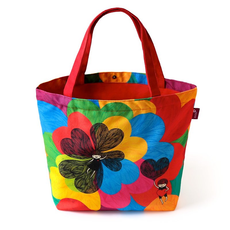 0416x1024+ Gift Shop = Love full cotton bag - กระเป๋าถือ - ผ้าฝ้าย/ผ้าลินิน หลากหลายสี