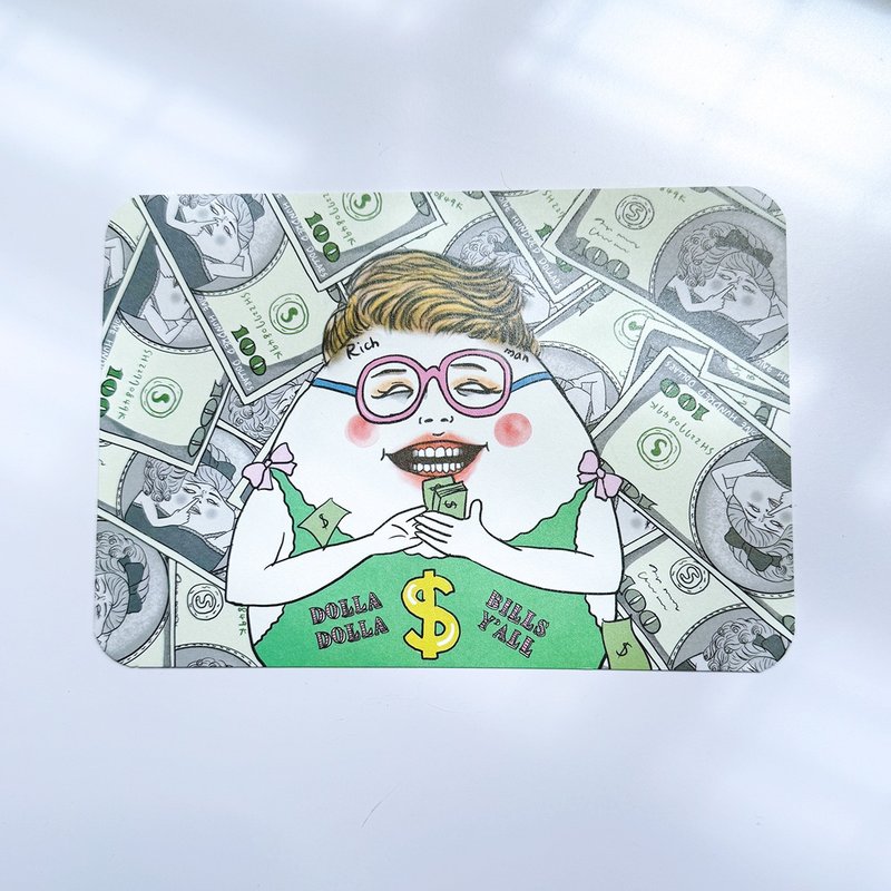 Dollar dollar bills 明信片 - 卡片/明信片 - 紙 綠色