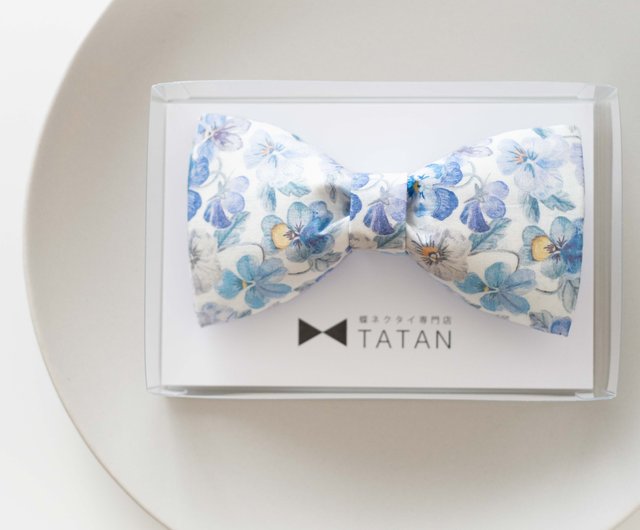 TATAN パンジー蝶ネクタイ ブルー - Shop bowtie shop TATAN Ties