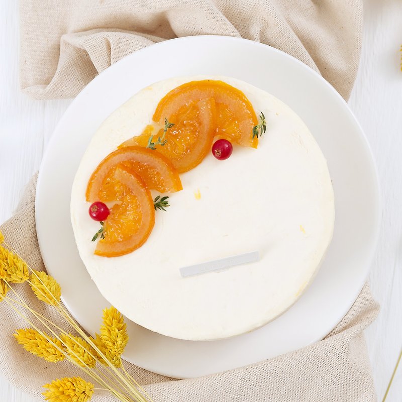 [フランス] LeFRUTA Langfuコニャックグランマルニエオレンジチーズ/限定/ 6インチ秋 - ケーキ・デザート - 食材 オレンジ