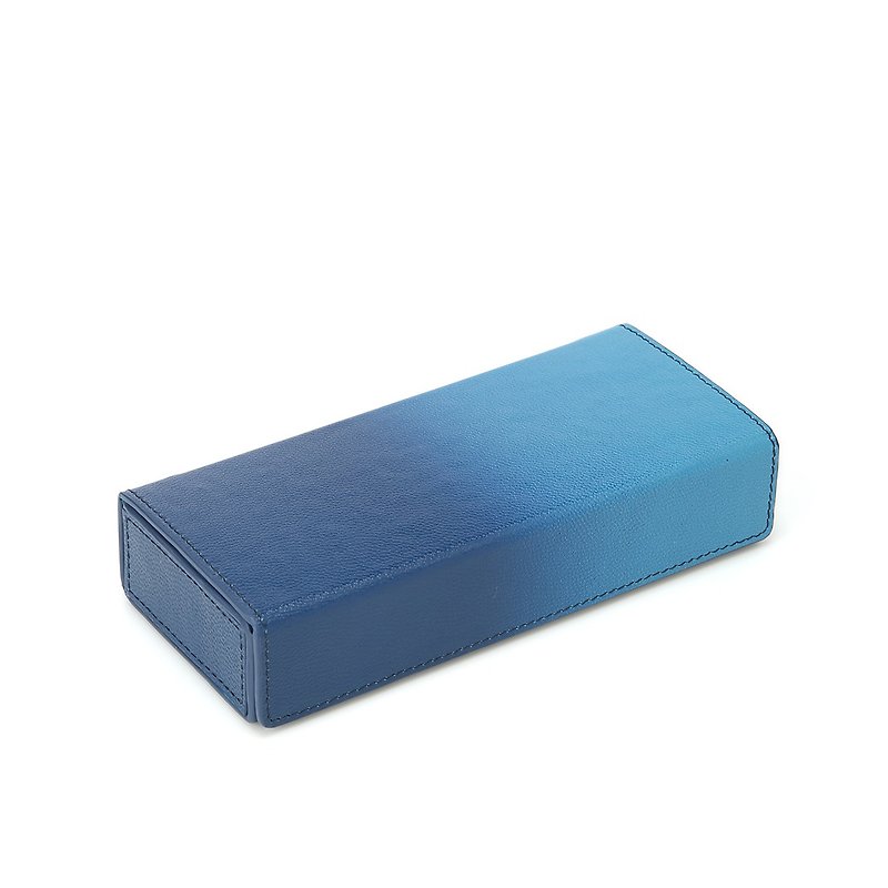Irodori Glasses Case - Canghai (Limited while stocks last) - Eyeglass Cases & Cleaning Cloths - Genuine Leather Blue